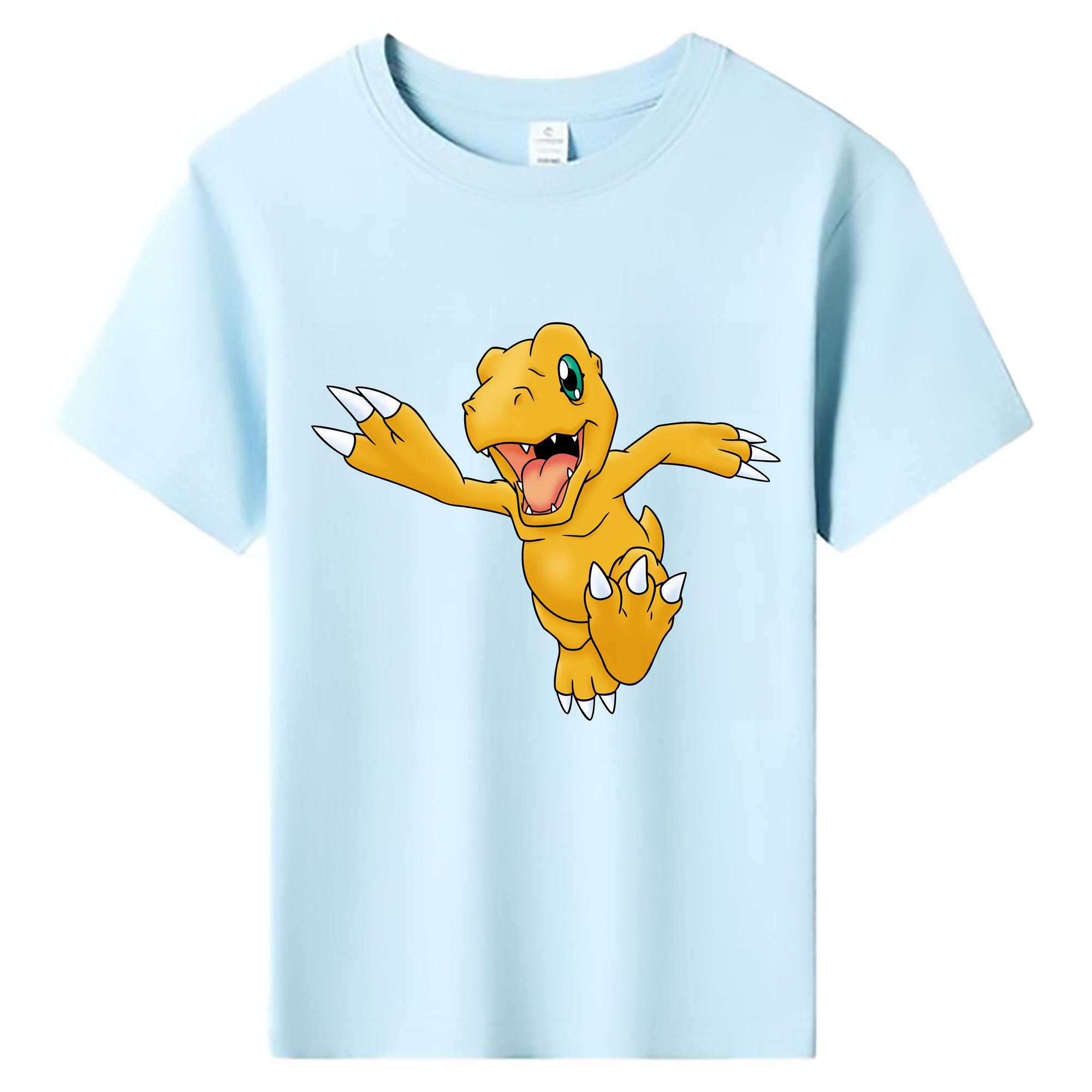 （画像用） Digimon デジタルモンスター/デジモン 綿100％キッズTシャツ（フロントプリント）